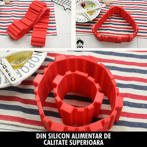 Set 4 Forme Ajustabile din Silicon pentru Tort